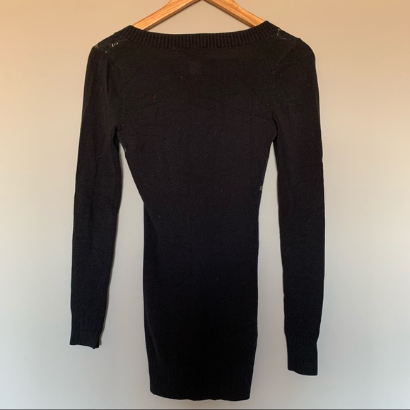 Black sweater with gold print in size small. - Picture 2 of 11